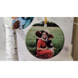 Personalisierter Familien-Weihnachtsschmuck nach M Keramik Ornament