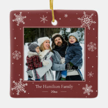 Personalisierter Familienfoto-Weihnachtsbaumschmuc