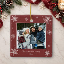 Personalisierter Familienfoto-Weihnachtsbaumschmuc