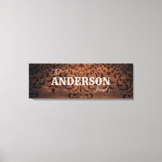 Personalisierter Familienname Canvas Print Leinwanddruck