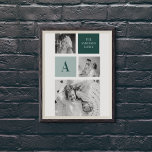 Personalisierter Familienname Collage Foto Geschen Poster<br><div class="desc">Das personalisierte Familiengeschenk: Trendy Collage Foto & Green Theme! Dieses einzigartige und stilvolle Geschenk ist dazu gedacht,  die besonderen Momente Ihrer Familie zu feiern und Ihrer Wohngestaltung eine Touch naturlich inspirierter Eleganz zu verleihen.</div>