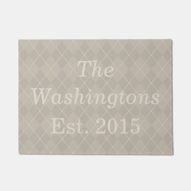 Personalisierter Familienname Doormat Fußmatte (Vorderseite)