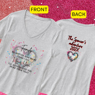 Personalisierter Familienname Farbklecks Herz T-Shirt