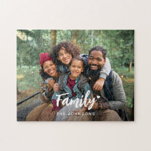 Personalisierter Familienname Foto Puzzle