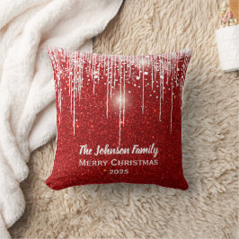 Personalisierter Familienname Frohe Weihnachten Ro Kissen