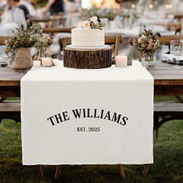 Personalisierter Familienname Hochzeitstischläufer Kurzer Tischläufer