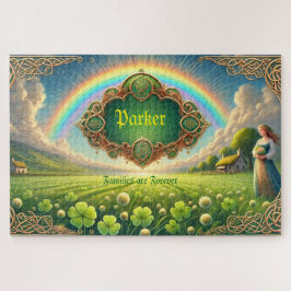 Personalisierter Familienname, Irisches Kleefeld Puzzle