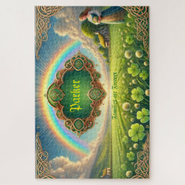 Personalisierter Familienname, Irisches Kleefeld Puzzle