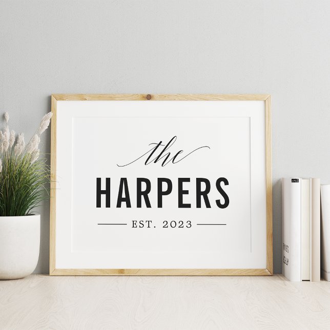 Personalisierter Familienname Jahr fest etablierte Poster (Von Creator hochgeladen)