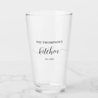 Personalisierter Familienname Küche Glas