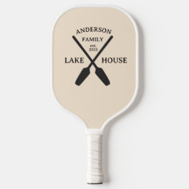 Personalisierter Familienname Lake House Pickleball Schläger