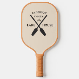 Personalisierter Familienname Lake House Pickleball Schläger