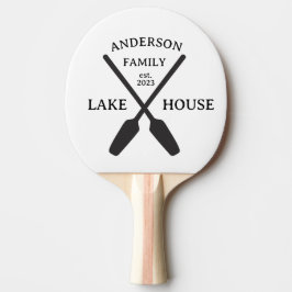 Personalisierter Familienname Lake House Tischtennis Schläger