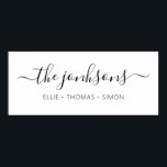 personalisierter Familienname moderner minimalisti Poster<br><div class="desc">vollwertige,  einfache und minimalistische Zuhause-Wandkunst oder als Geschenk an Ihre Familienmitglieder!</div>