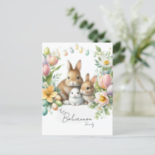 Personalisierter Familienname OsterOstern Postkarte