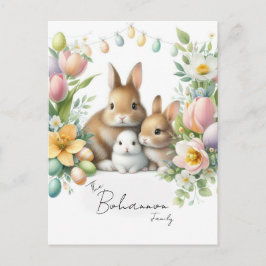 Personalisierter Familienname OsterOstern Postkarte