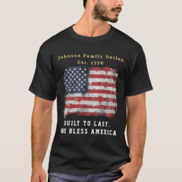 Personalisierter Familienname Patriotische amerika T-Shirt