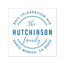 Personalisierter Familienname Runde Rücksendeadres