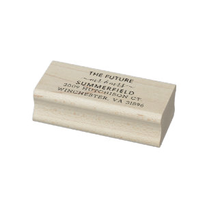 Personalisierter Familienname Schrift elegantes Br Gummistempel