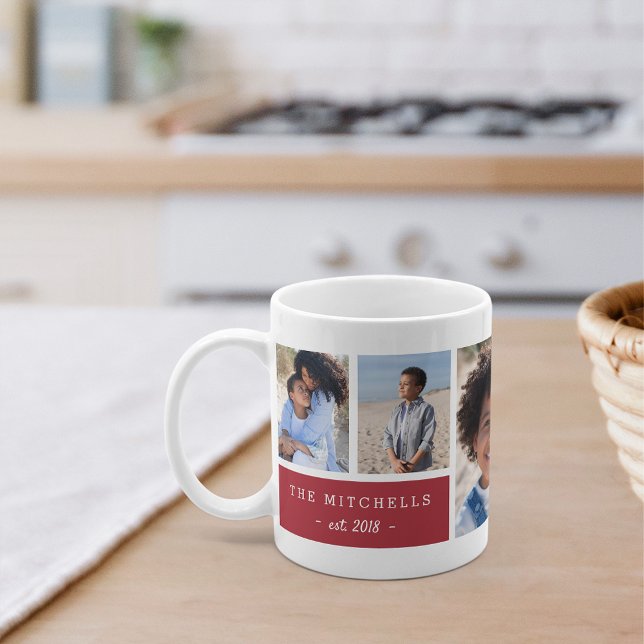 Personalisierter Familienname und Monogramm-FotoCo Kaffeetasse (Von Creator hochgeladen)