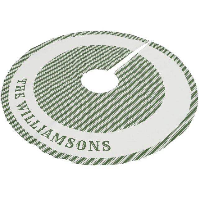 personalisierter Familienname Weihnachtsbaumrock Polyester Weihnachtsbaumdecke (Schrägansicht)