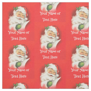 Personalisierter Familienname Winking Weihnachten Stoff