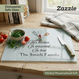 Personalisierter Familienname zur Einweihung Weihn Schneidebrett