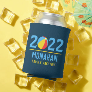 Personalisierter Familienurlaub Beach Ball Dosenkühler