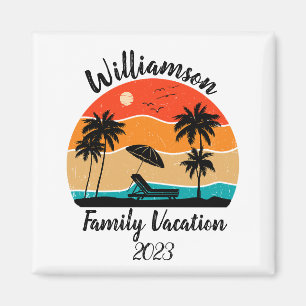 Personalisierter Familienurlaub Magnet
