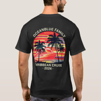 Personalisierter Familienurlaub passend Retro T-Shirt