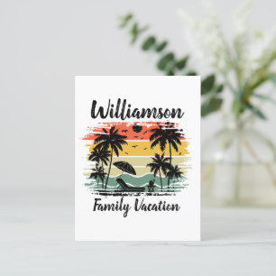 Personalisierter Familienurlaub Postkarte