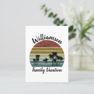 Personalisierter Familienurlaub Postkarte