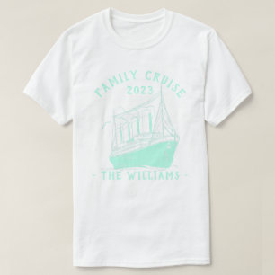 Personalisierter Familienurlaub Schifffahrt T-Shirt