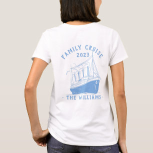 Personalisierter Familienurlaub Schifffahrt T-Shirt