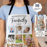 Personalisierter FAMILY KOCH 18 FotoCollage Custom Schürze<br><div class="desc">Erstellen Sie eine benutzerdefinierte Foto Collage Schürze mit 18 Fotos und personalisiert mit einem Namen und FAMILY KOCH. ÄNDERUNGEN: Ändern Sie die Hintergrundfarbe und/oder ändern Sie den Stil, die Größe, die Farbe oder die Position des Schriftartes oder die FAMILY-Grafikfarbe in EDIT. HILFE: Für Hilfe bei Designänderungen, Personalisierungen oder Farbveränderungen wenden...</div>
