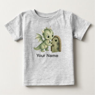 Personalisierter fantastischer Baby-Drache öffnet Baby T-shirt