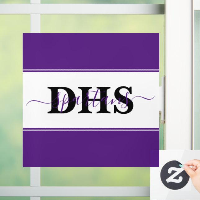 Personalisierter Farbblock Fensteraufkleber (Zuhause)