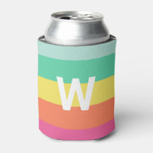 Personalisierter Farbblock für Monogramm-Regenboge