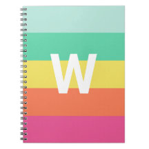 Personalisierter Farbblock für Monogramm-Regenboge