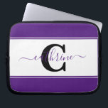 Personalisierter Farbblock Laptopschutzhülle<br><div class="desc">Personalisieren Sie dieses niedliche Farbblockdesign mit Ihren Favoriten oder Schulfarben,  bearbeiten Sie den Brief ,  bearbeiten Sie den Namen (zwischen den Blöcken oder Sie verlieren den zusätzlichen blüh).</div>