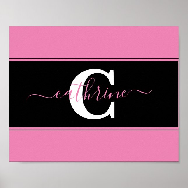 Personalisierter Farbblock Poster (Vorne)