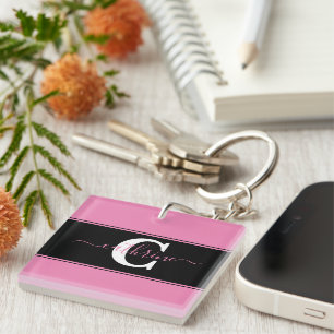 Personalisierter Farbblock Schlüsselanhänger