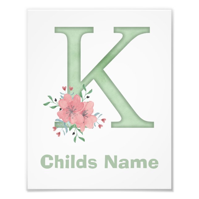 Personalisierter Farbbrief K Foto drucken (Vorne)