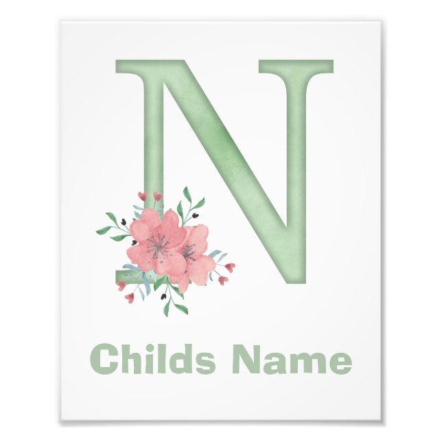 Personalisierter Farbbrief N Foto drucken (Vorne)