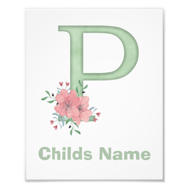 Personalisierter Farbbrief P Foto drucken (Vorne)