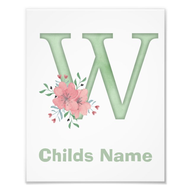 Personalisierter Farbbrief W Foto drucken (Vorne)