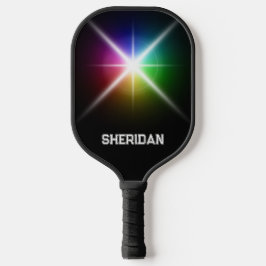 Personalisierter Farbburgenschwarz Pickleball Schläger