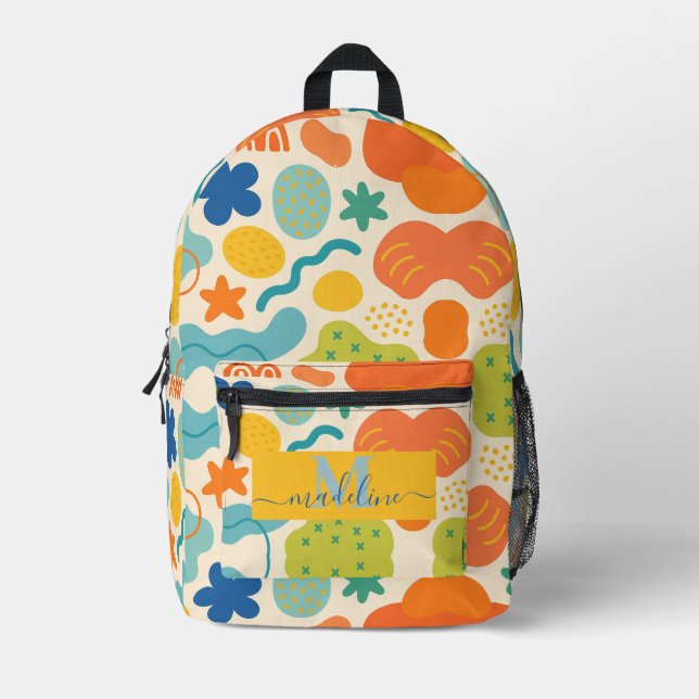 Personalisierter Farbdruck Abstrakt Bedruckter Rucksack (Vorderseite)