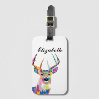 Personalisierter farbenfroher Pop Art Dez Gepäckanhänger