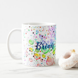 Personalisierter farbiger Blasen-Kaffeebecher Kaffeetasse